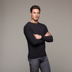 Coi Cashmere Blend Henley // Heather Charcoal (S)