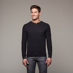 Coi Cashmere Blend Henley // Heather Charcoal (S)