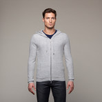 Calle Zip Up Hoodie // Light Grey (S)