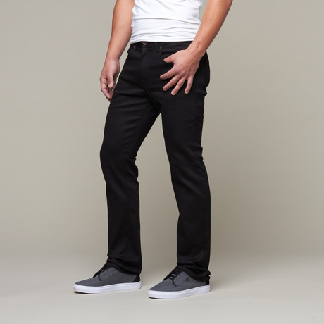 St Guy Straight Fit Jeans // Jet Black (30WX32L)