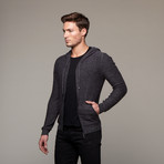 Calle Zip Up Hoodie // Charcoal (S)