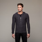 Calle Zip Up Hoodie // Charcoal (S)
