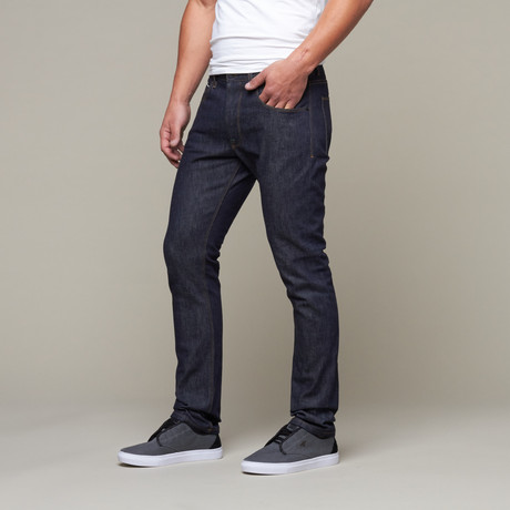 Lean Guy Selvage Skinny Fit Jeans // Dark Indigo (30WX32L)