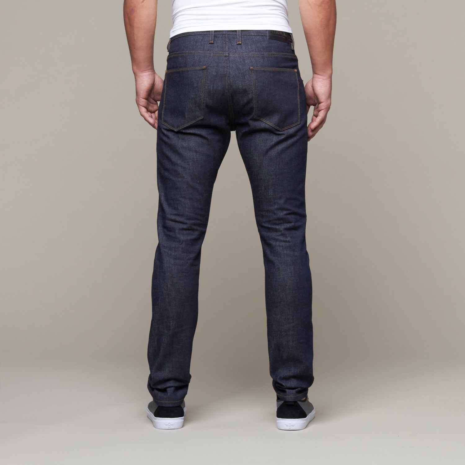 Lean Guy Selvage Skinny Fit Jeans // Dark Indigo (30WX32L) - Sync Denim ...