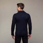 Monaco Shawl Collar Cardigan // Navy (S)