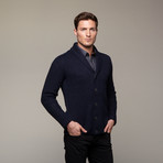 Monaco Shawl Collar Cardigan // Navy (S)