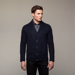 Monaco Shawl Collar Cardigan // Navy (S)