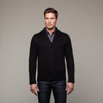 Monaco Shawl Collar Cardigan // Black (S)