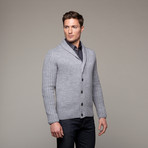 Monaco Shawl Collar Cardigan // Grey (S)