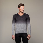 Bravas Ombre V Neck // Charcoal (S)