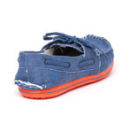 Riva Moccasin // Blue & Coral (Euro: 45)