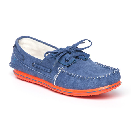 Riva Moccasin // Blue & Coral (Euro: 41)