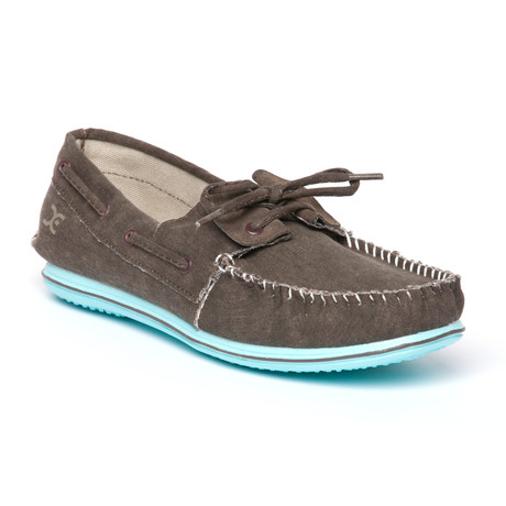 Riva Moccasin // Chocolate & Turquoise (Euro: 41)