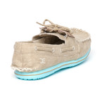 Riva Moccasin // Beige & Seagreen (Euro: 45)