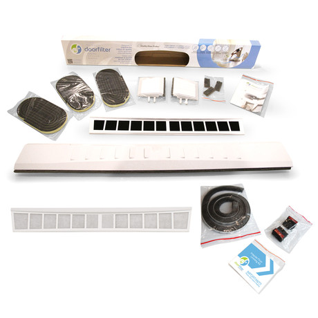 DoorFilter + Replacement Filter + Irregular Floor Leveling Kit (White)