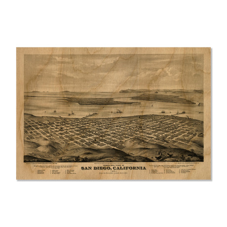 San Diego // 1876 (Small // 18"L x 12"H)