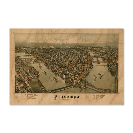 Pittsburgh // 1902 (Small // 18"L x 12"H)
