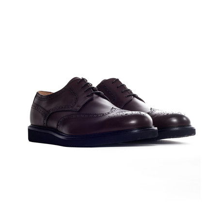 Leather Brogue + Wedge Sole // Brown (US: 8)