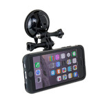 Suction Cup Mount + Rugged Case + Kickstand // Gun Metal (iPhone 5 & 5s)