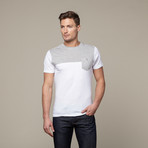 Colorblock Tee // Heather Grey + White (S)