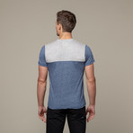 Colorblock Tee // Heather Grey + Indigo (S)