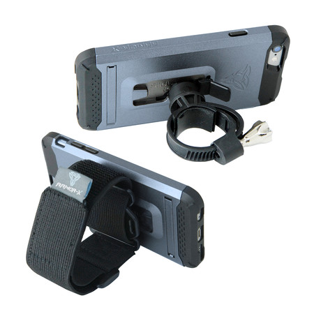 Armband & Bar Bike Mount + Rugged Case + Kickstand // Navy (iPhone 6/6s)