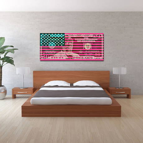 Stars Vs. Stripes // Pink (24"W x 10”H x 1.5"D)