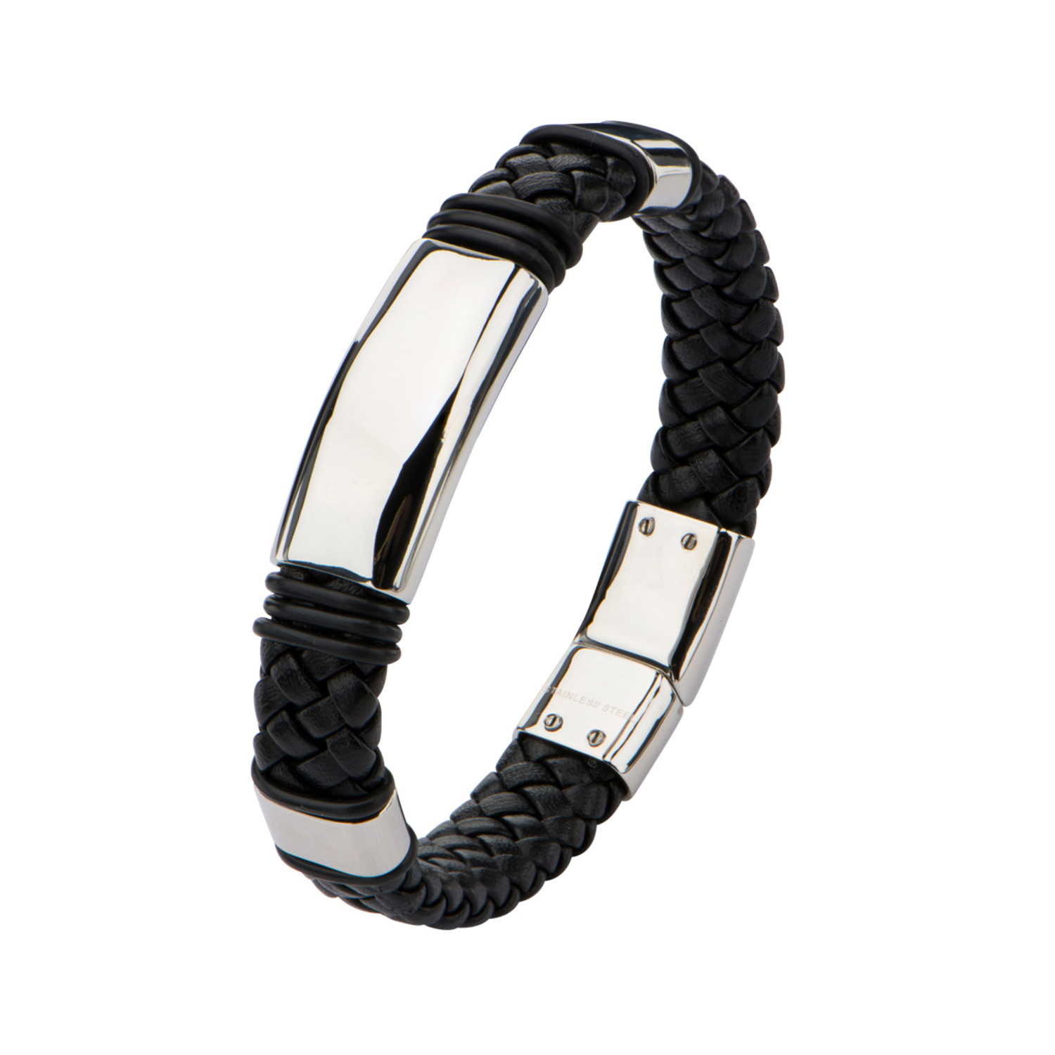 Polished Black Stainless Steel Bracelet - Bijouxx - Touch of Modern
