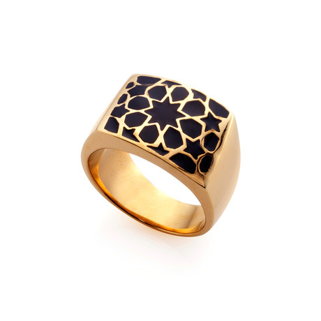 Lama Gold Ring // Black (Size 6)