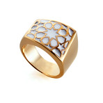 Lama Gold Ring // White (Size 6)