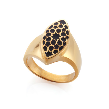 Flurita Gold Ring // Black (Size 6)