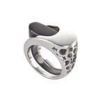 Intersection Stainless Steel Ring // Black (Size 6)