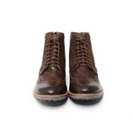 Milo Leather Brogue Wingtip Angus Boots (Euro: 40)