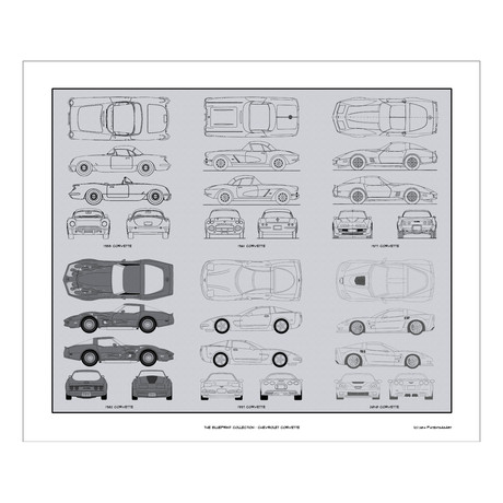 Chevrolet Corvette Blueprint Collection