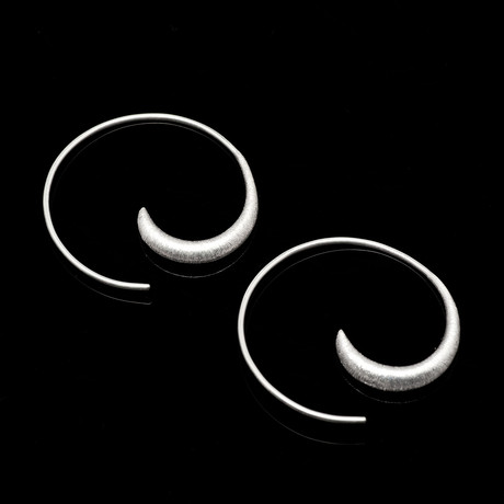 Brushed Swirly Earring // Extra Small