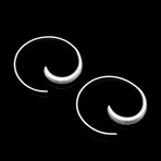 Brushed Swirly Earring // Extra Small