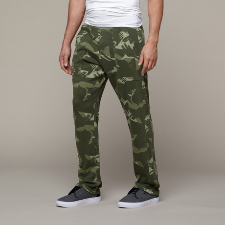French Terry Straight Pant // Paintbrush Camo (S)