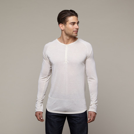 Eco-Splash Shirttail Henley // Splash Macadamia (S)