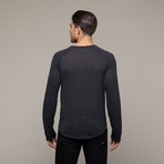 Eco-Splash Shirttail Henley // Splash Black (L)