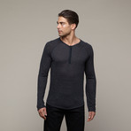 Eco-Splash Shirttail Henley // Splash Black (L)