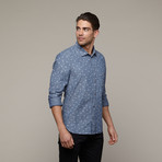 Ken Long Sleeve Button Down // Hana Stamp (L)