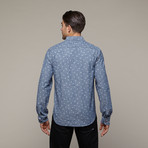 Ken Long Sleeve Button Down // Hana Stamp (L)