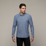 Ken Long Sleeve Button Down // Hana Stamp (L)