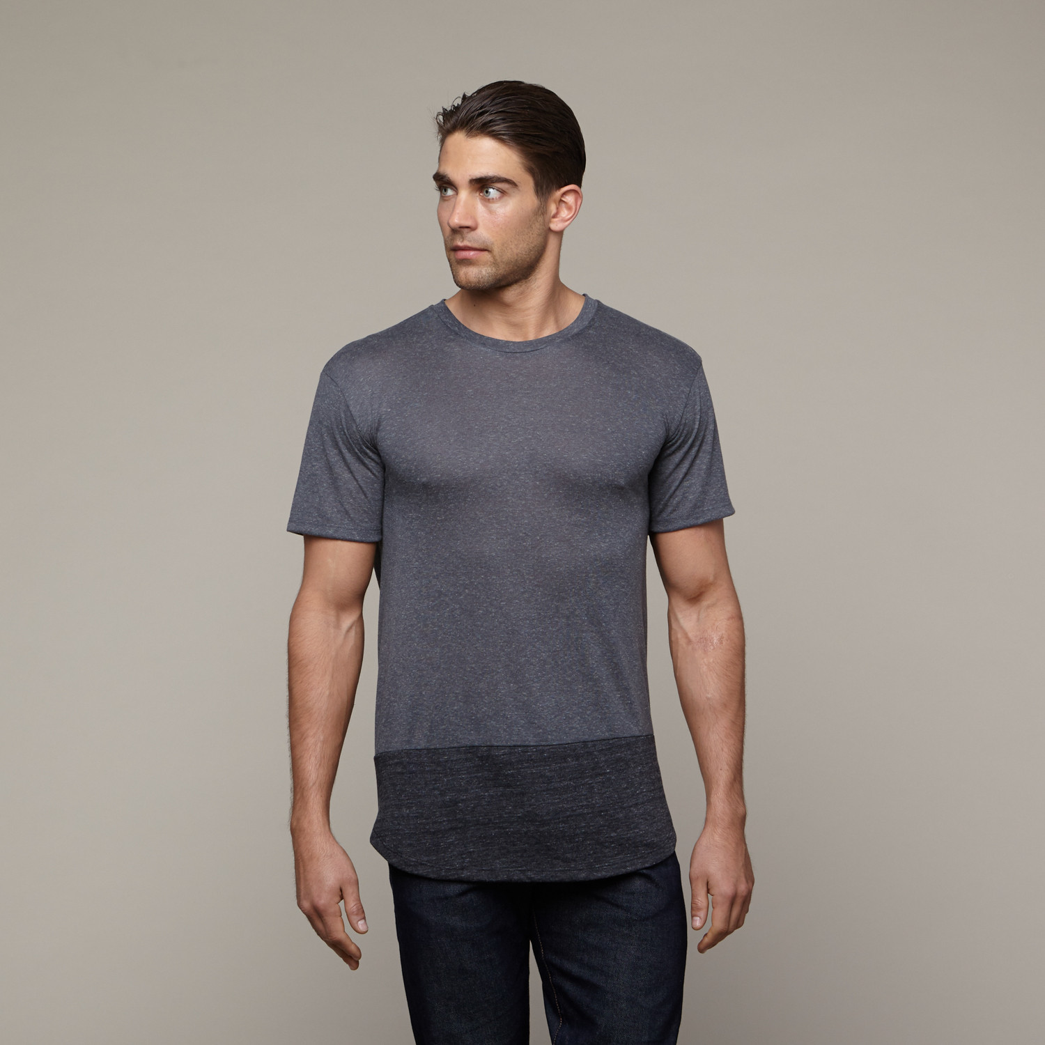 Eco-Splash Shirttail Tee // Splash Ebony (S) - Alternative Apparel ...