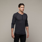 Eco-Splash Shirttail Henley // Splash Black (L)