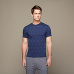 Polka Dot Basic Tee // Navy (XL)