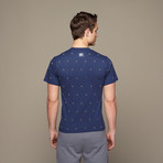 Polka Dot Basic Tee // Navy (XL)