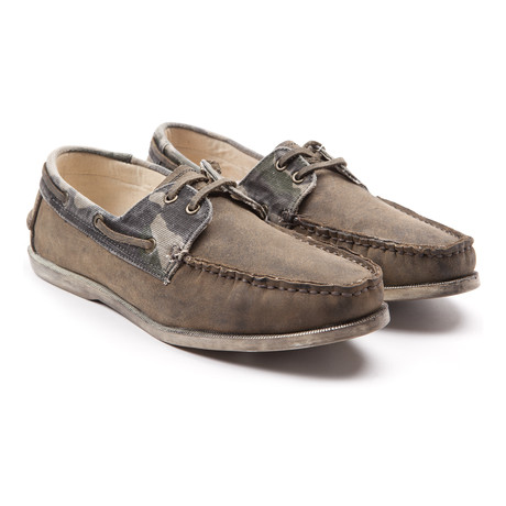 Uncle Floyd Boat Shoe // Military Green (US: 9)