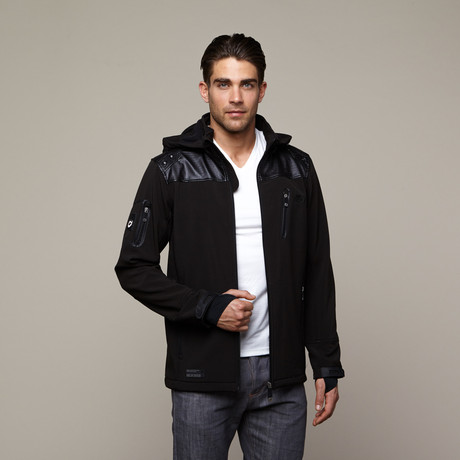 Dewspo Softshell Jacket + Detachable Hood // Black (S)