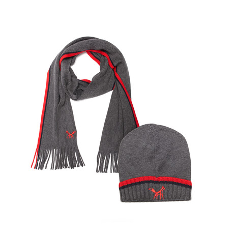 Merino Wool Scarf + Beanie Bundle // Charcoal Edge